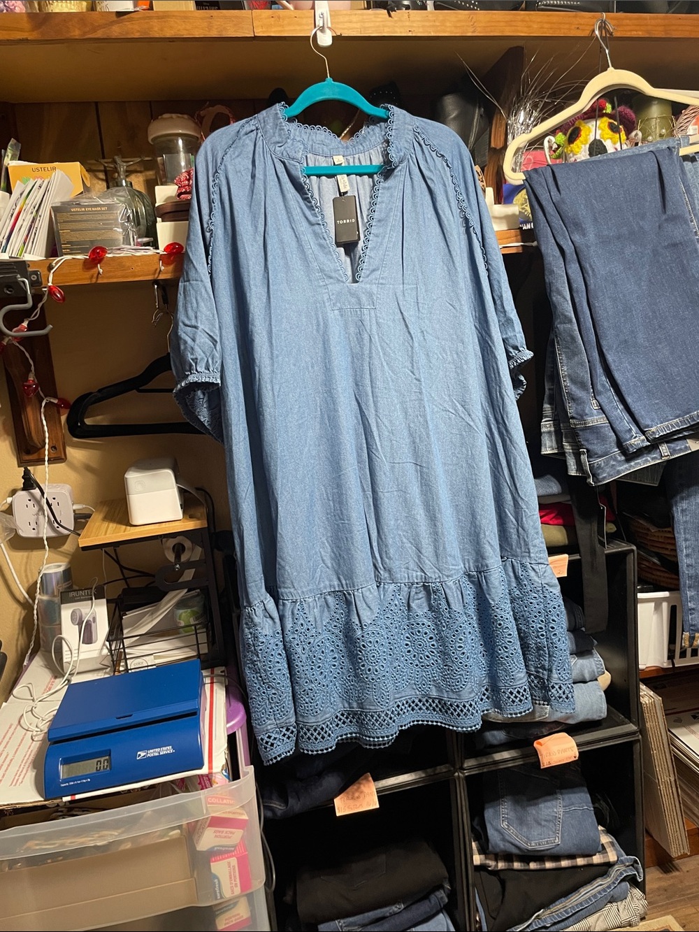 #547 size 5 torrid Belle Isle NWT Chambray Shirt Dress